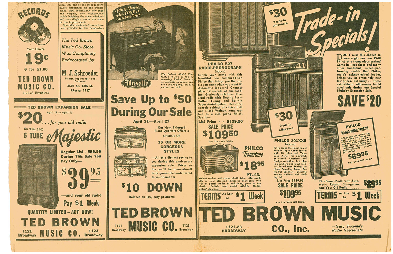 1940's Newspaper Add