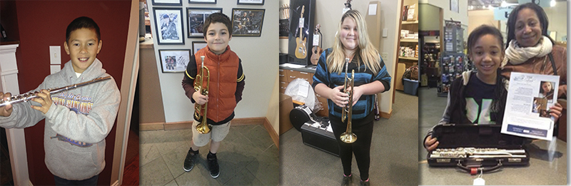 Recipients of Instruments From the Ted Brown Music Outreach Program