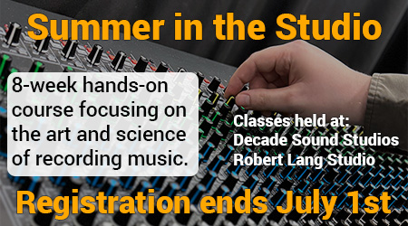 Register today for this 8-week deep dive into the world of audio recording.