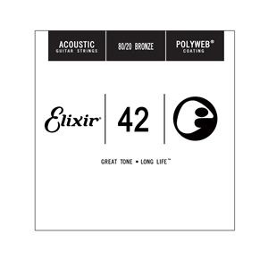 Elixir .042 Gauge 80/20 Polyweb Single Guitar String