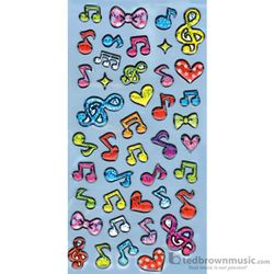 Music Treasures Stickers Glitter Notes 332308