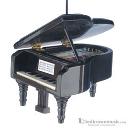 Music Treasures Ornament Grand Piano Black 3" 463090