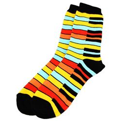 Keyboard Socks: Yellow Rainbow