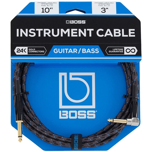 BOSS BIC-10A 10-ft Angled Instrument Cable