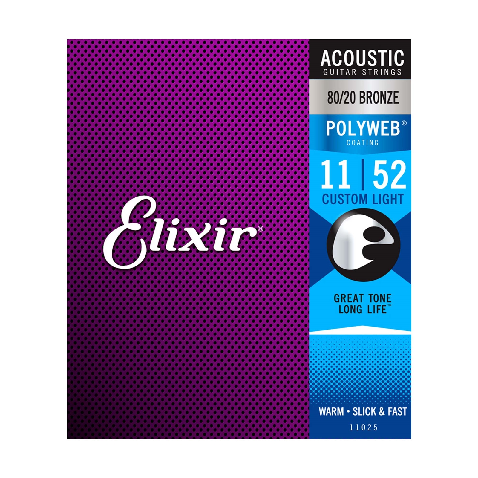 Elixir Custom Light 11-52 Pollyweb Acoustic Guitar String Set