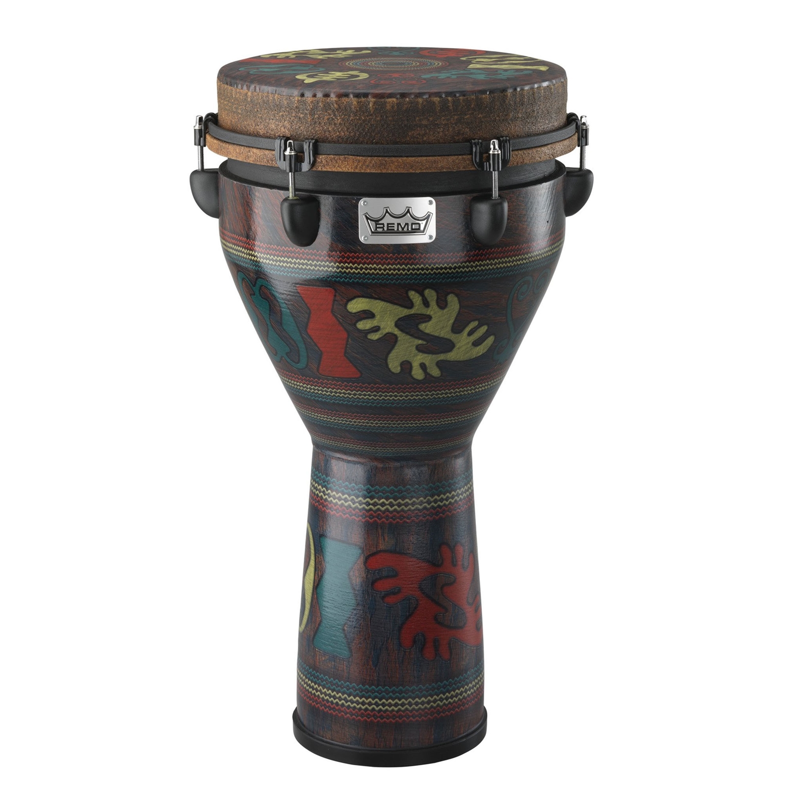 Djembe Remo Key-Tuned 12" Leon Mobley Adinkra Finish DJ-0012-24